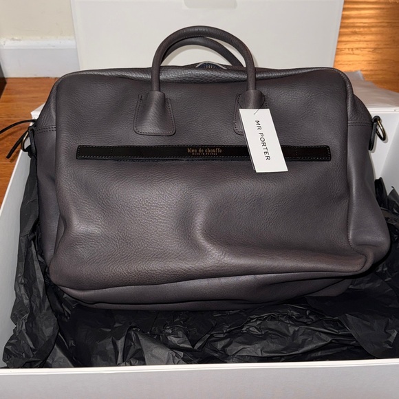 Bleu de Chauffe Dark Brown Leather Briefcase - Picture 2 of 6